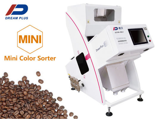 Uno scivolo Mini Coffee Bean Color Sorter che ordina verde ed i chicchi di caffè dell'arrosto