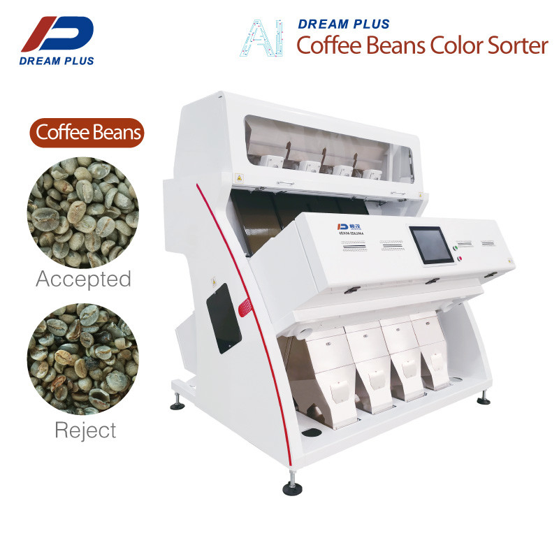 Accuratezza di Bean Color Sorter High Sorting del caffè di RGB degli scivoli di capacità elevata 4
